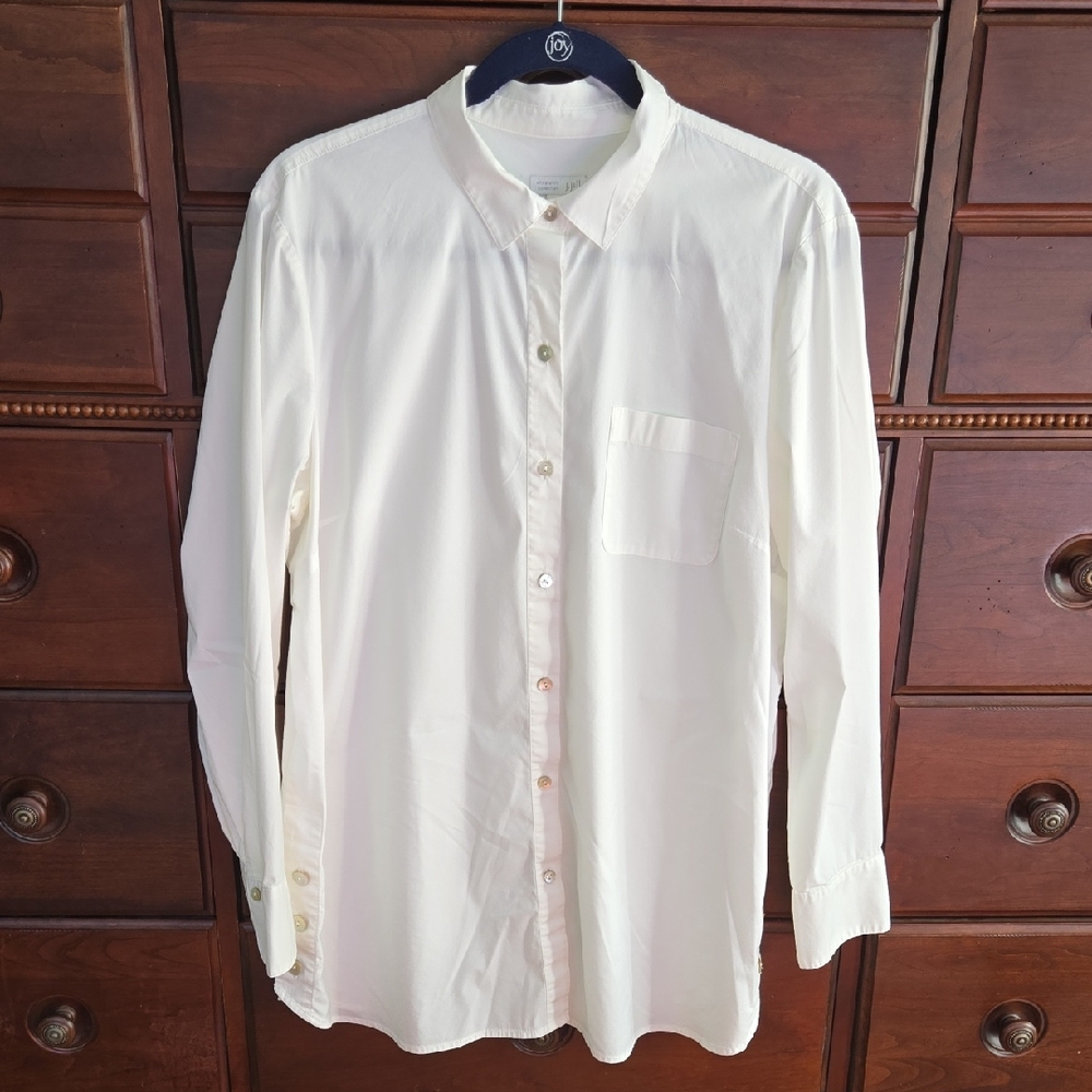 J.Jill White Shirt Collection Button Down Size L